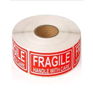 x120 "Fragile. Handle with care"‎  stickers shipping supplies